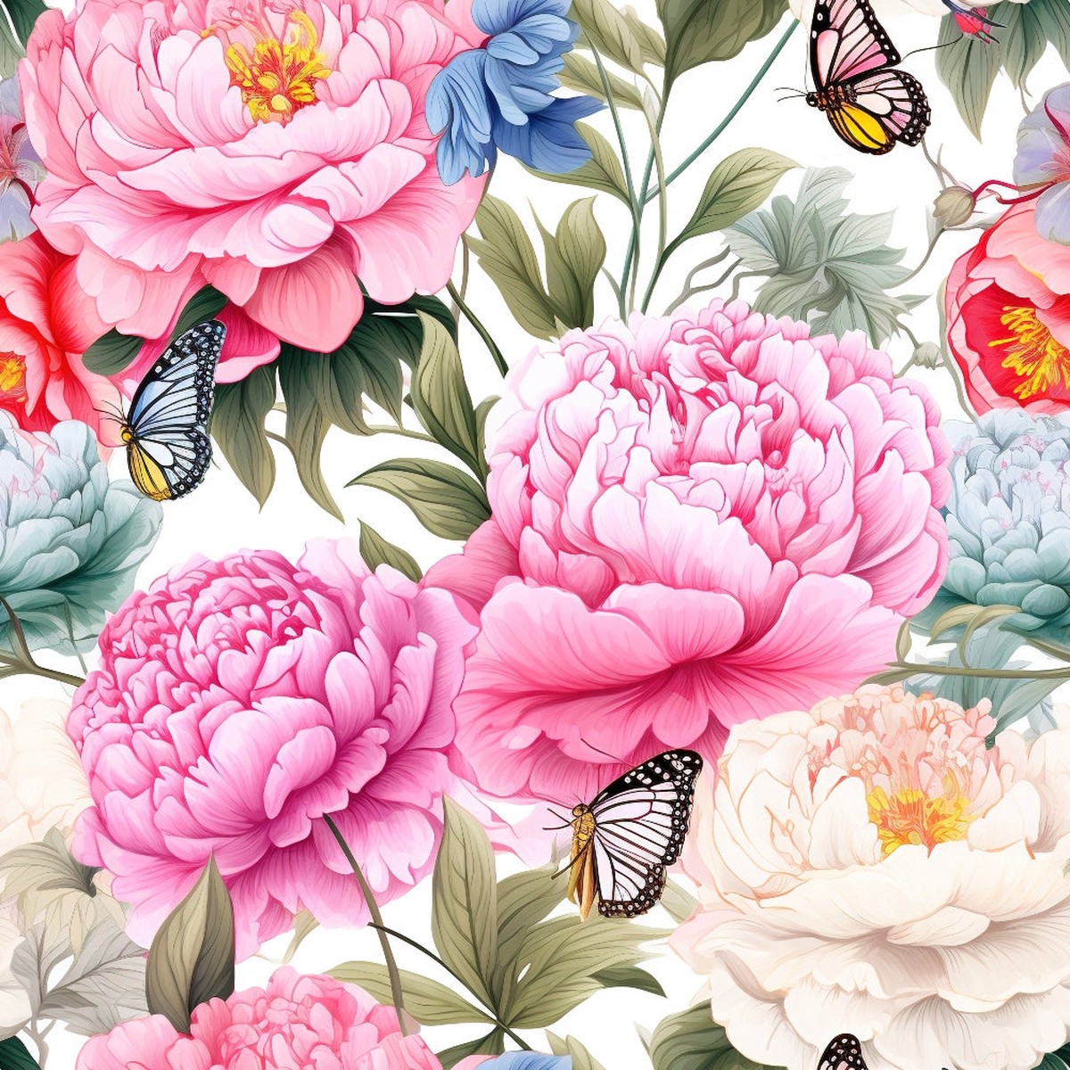 Butterfly Dance Pattern 2 Quilting Cotton Fabric