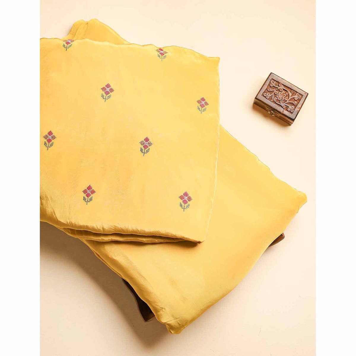 CREPE SILK EMBROIDERED & PLAIN FABRICS