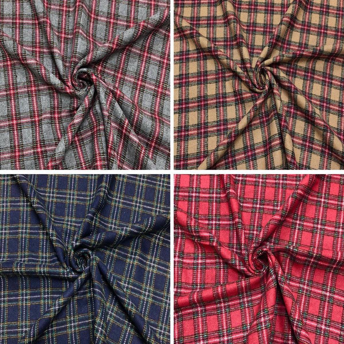 Tartan Wool Blend Fabric