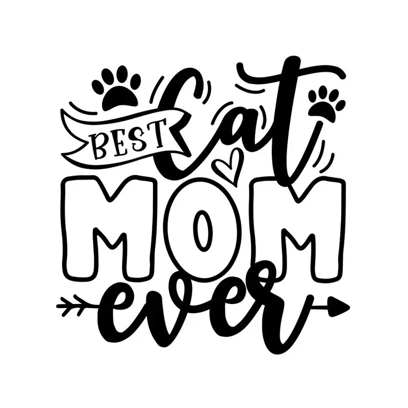 Best Cat Mom Ever Fabric Panel