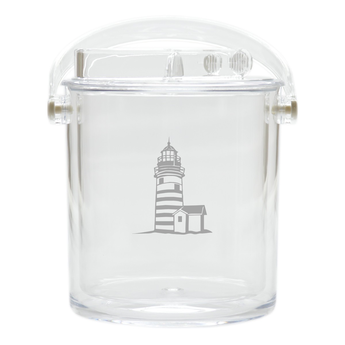Insulated Ice Bucket With Tongs - Lighthouse