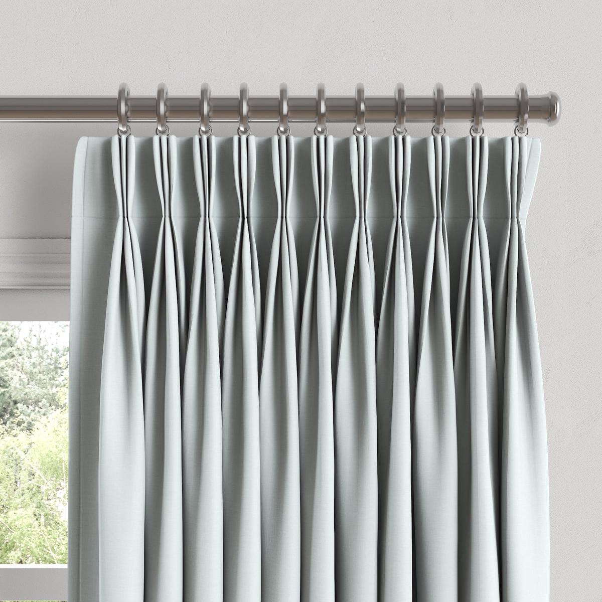Pinch Pleat Drapery in Lush Linen - Ice