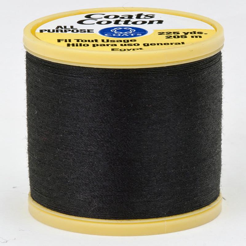 Coats Cotton Sewing Thread Black 225 yds S9700900