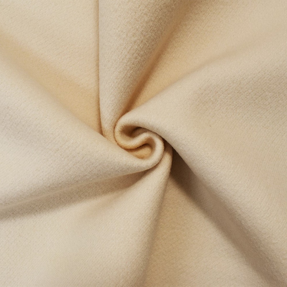 3 YD PC - Light Beige Wool-Poly Solid Brushed Double Woven Jacketing Fabric