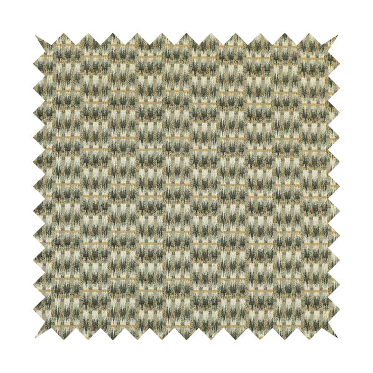 Grey Orange Abstract Pattern Woven Jacquard Soft Chenille Upholstery Fabric JO-1213