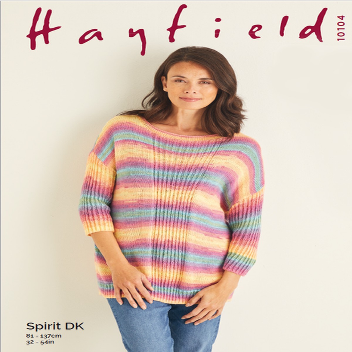 Slouchy Sweater with Rib Sleeves in Hayfield Spirit DK (10104)
