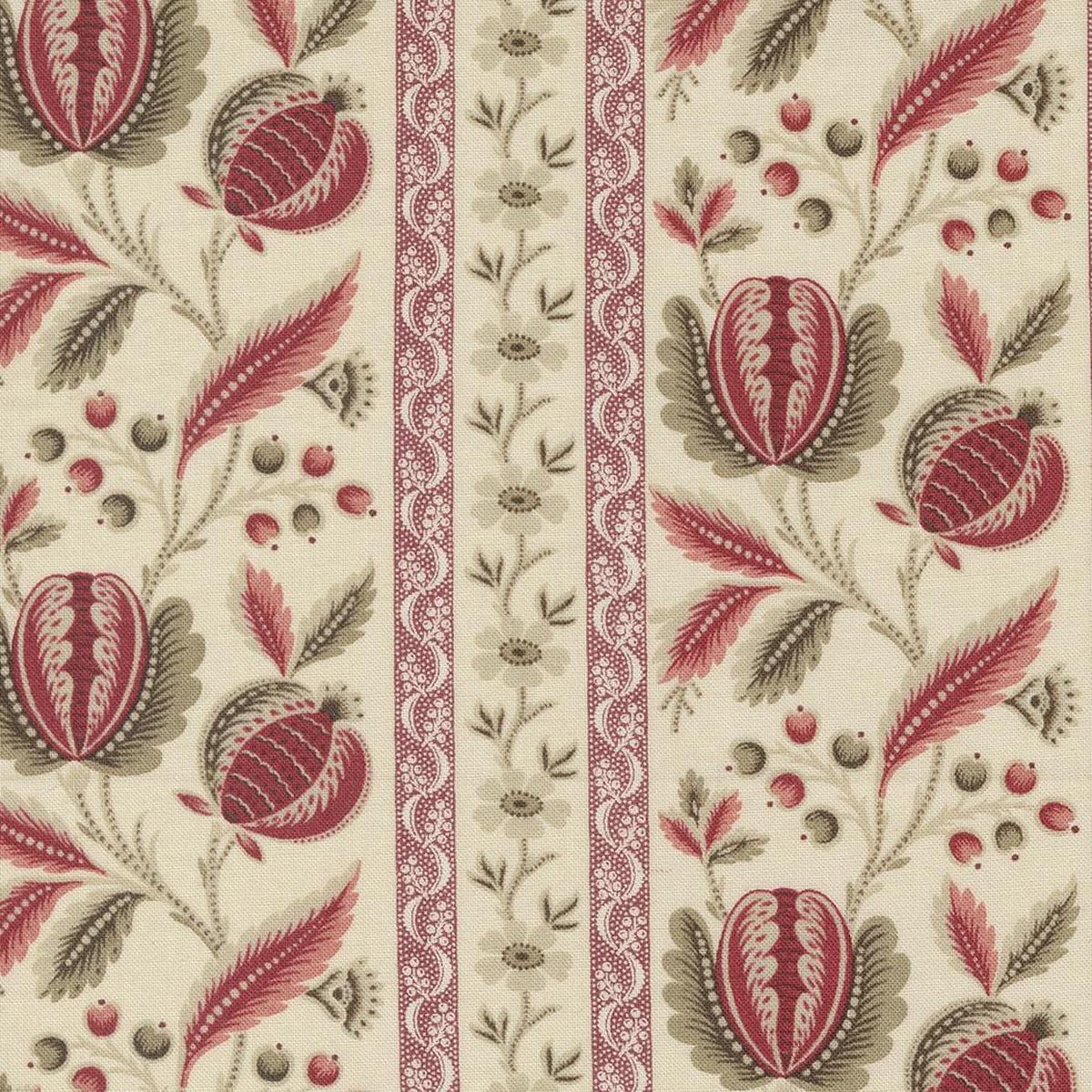 Chateau De Chantilly - Picardy Florals Stripe Pearl