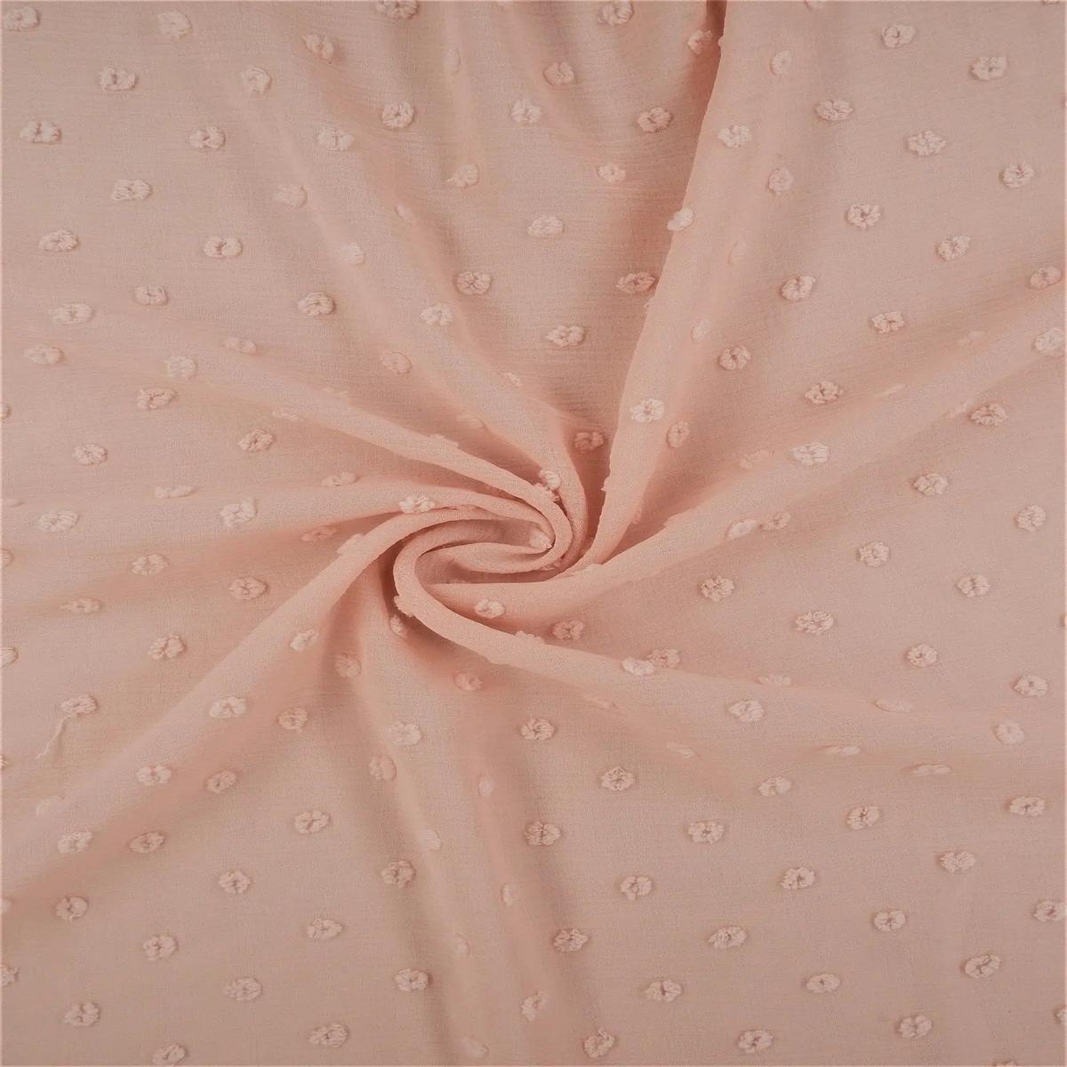 Swiss Dot Chiffon Woven Fabric - HIMLT-4220 - PINK PALE