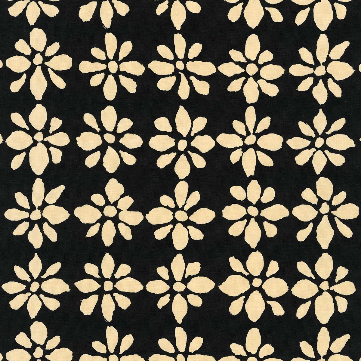 Kaffe Fassett Collective - August 2024 Snow Flower Black Yardage