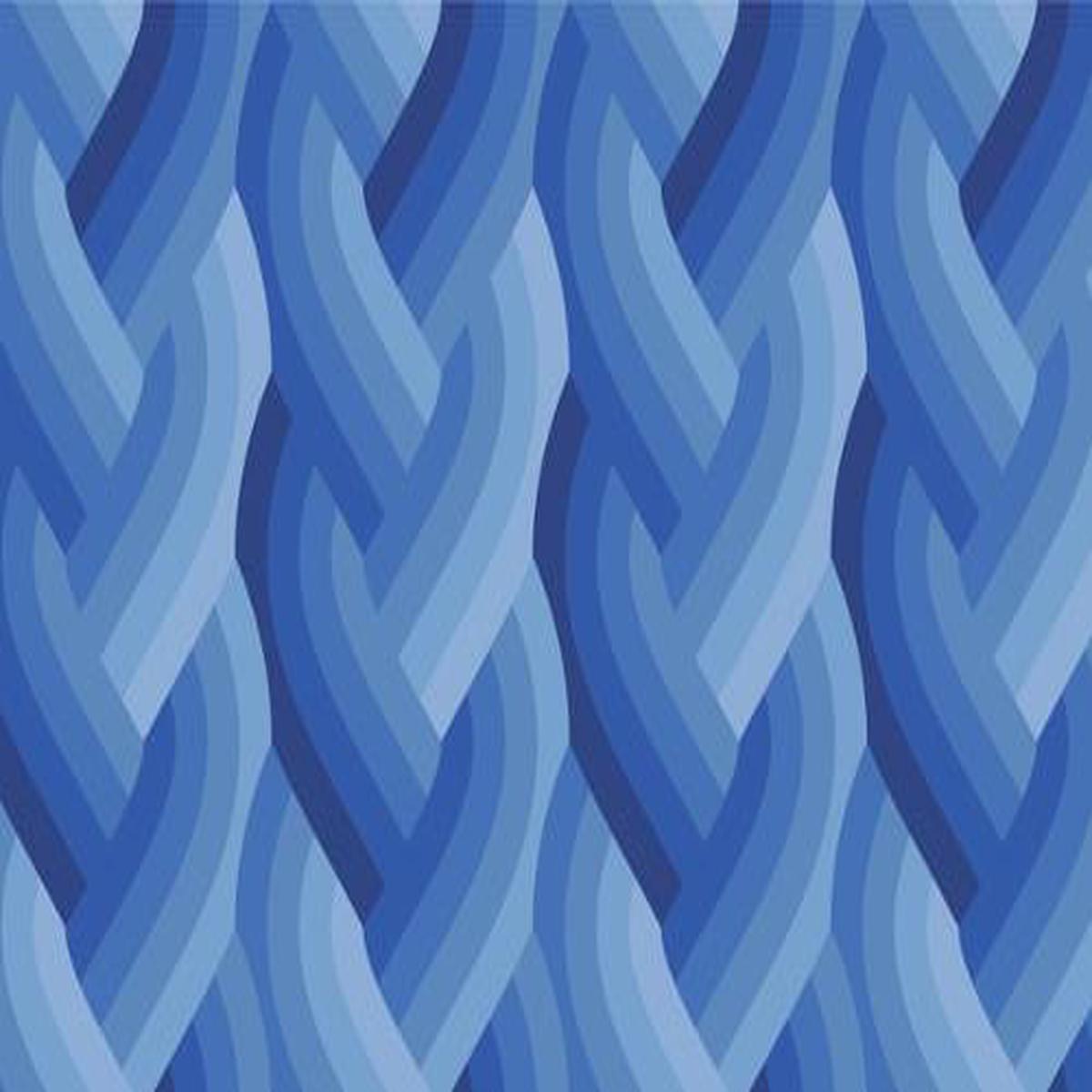 Echo Braid Royal Blue Cotton 44" / 45" Fabric per yard