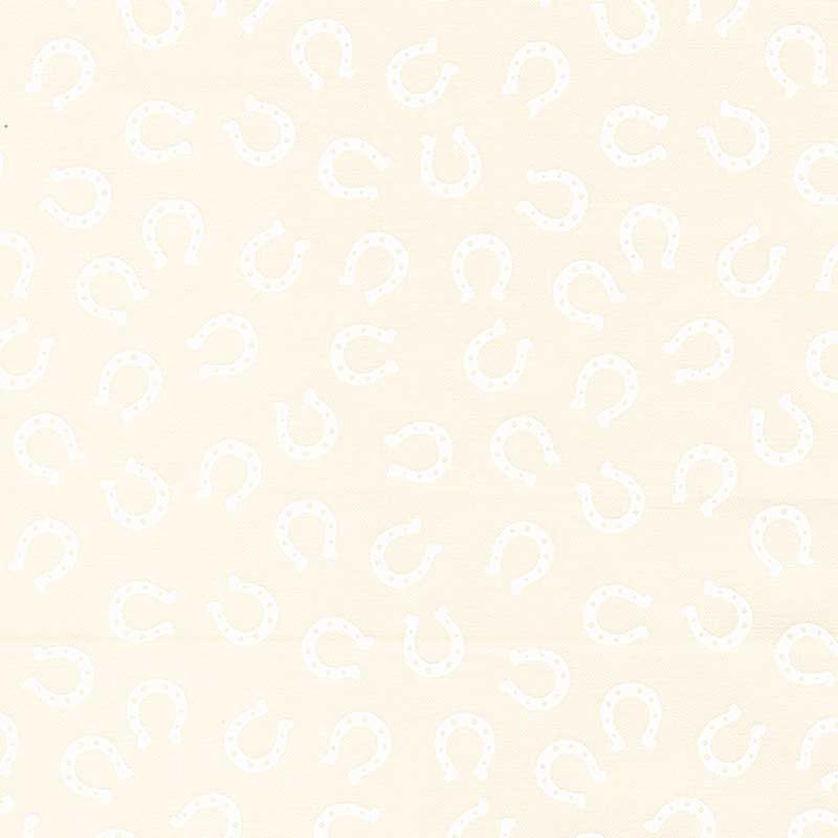 Moda Ponderosa Fabric - Lucky Horseshoe Natural White 20866-31
