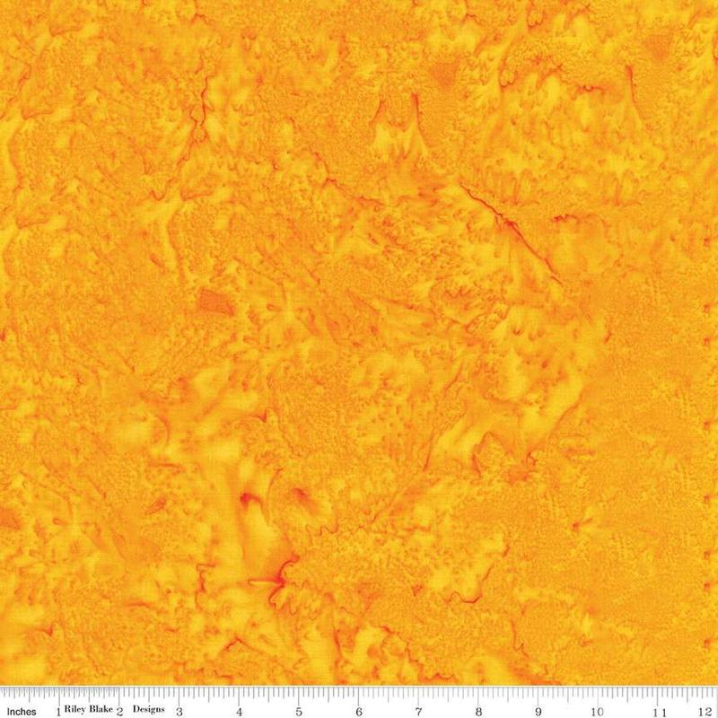 Fabric Riley Blake Butterscotch Hand Dyed Batiks by the Quarter Yard BT21000-256