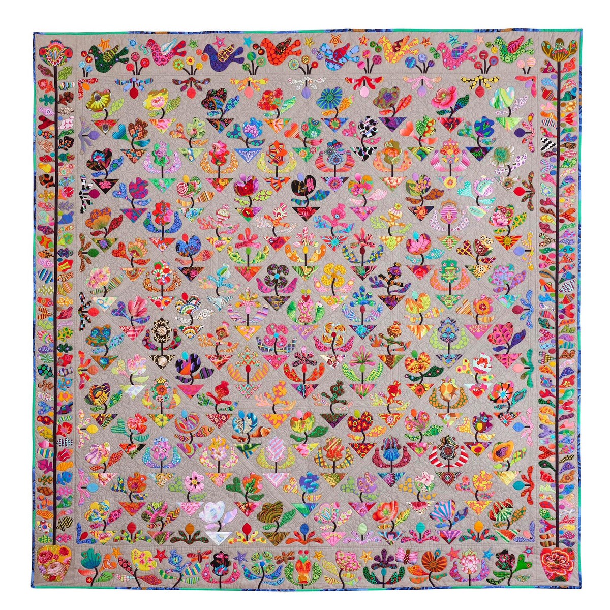 Field Of Flowers Applique Quilt Pattern