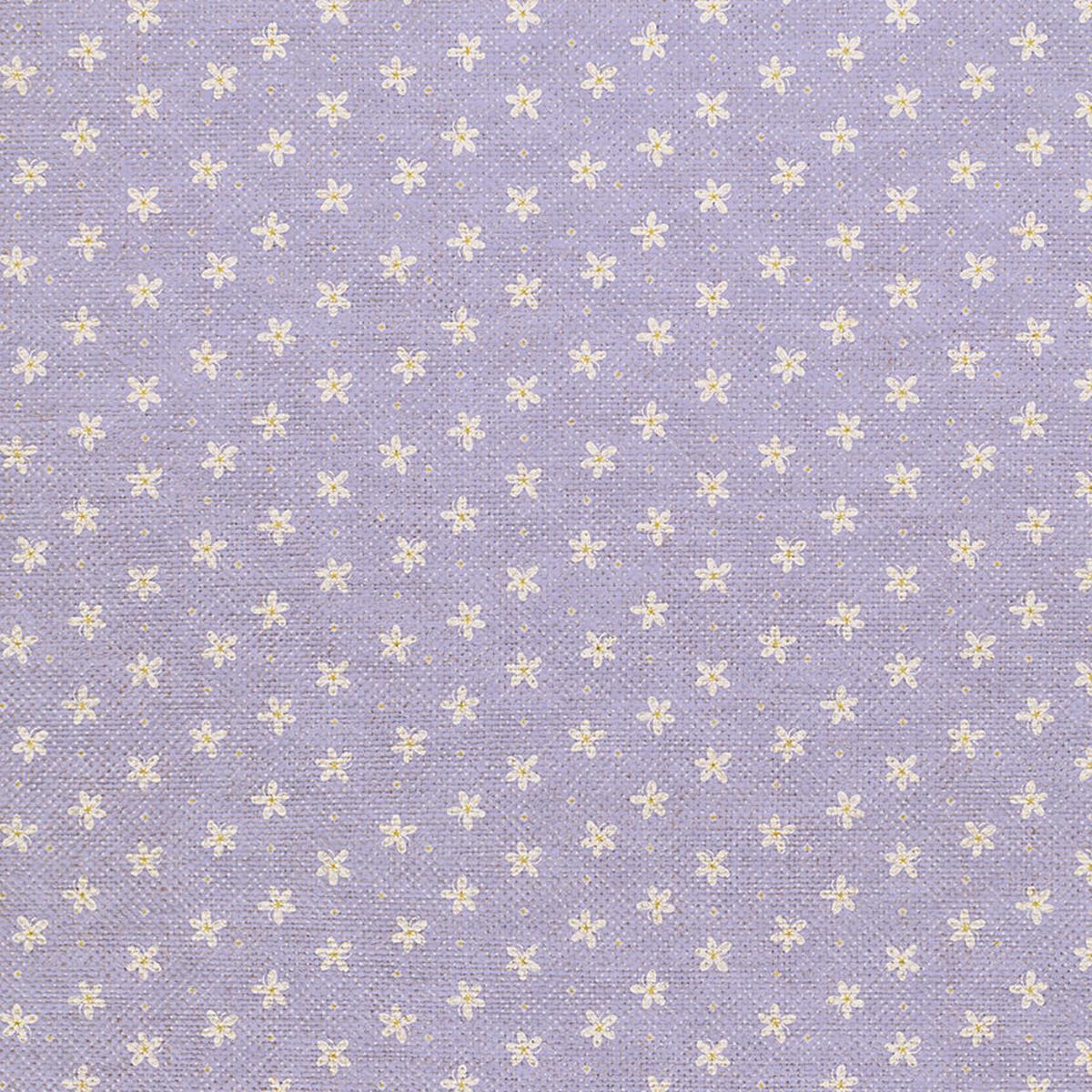 Floral Grid - White on Blue - Canvas