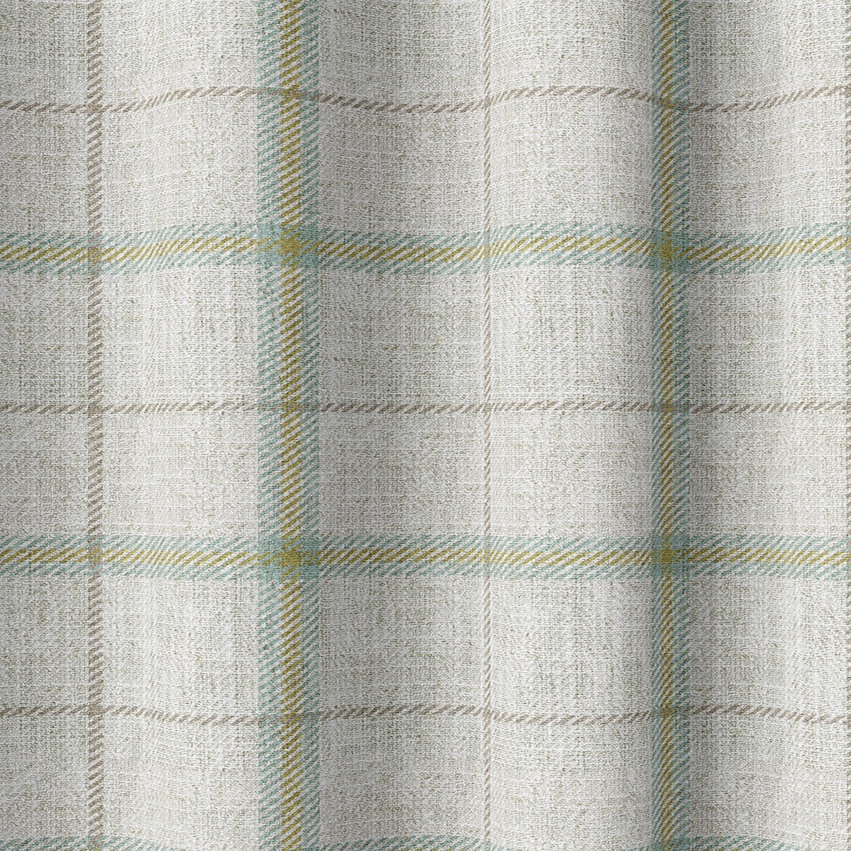 'Glacier Creek' Fabric by the Metre (White/ Blue/ Green)