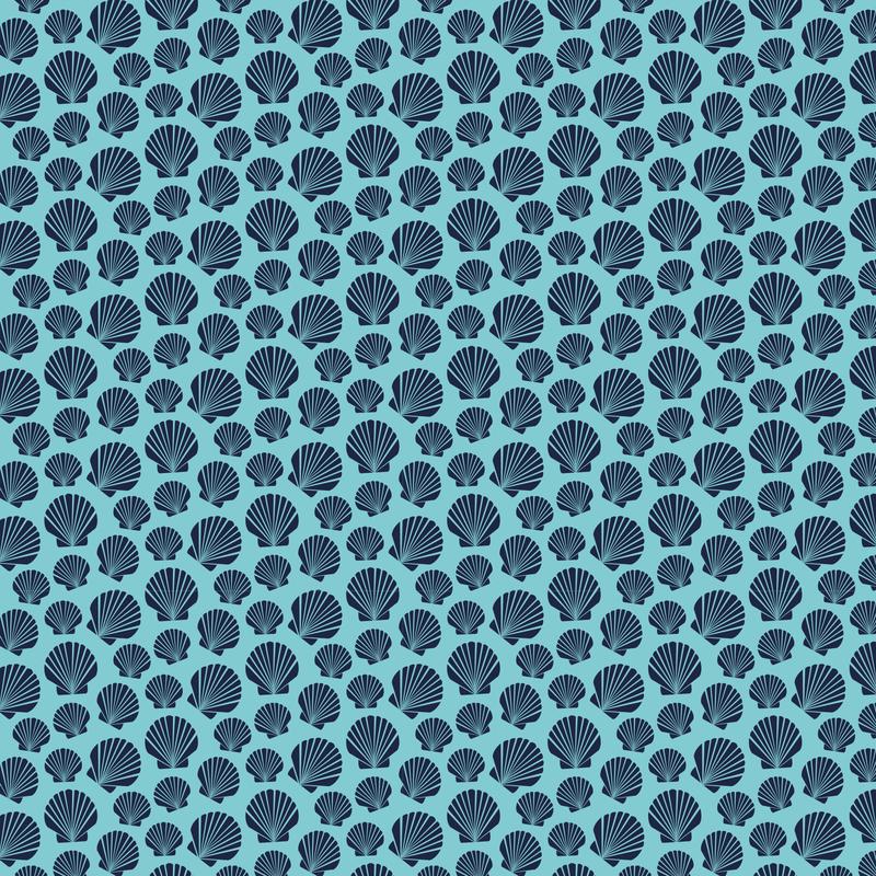 Navy Nautical Sea Pattern 10 Quilting Cotton Fabric