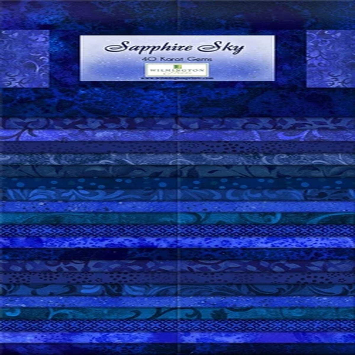 Essential Gems Sapphire Sky 40pcs 2-1/2in Strips Jelly Roll Rollup Fabric 84205