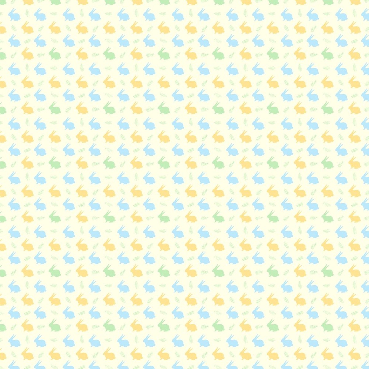 All Over Easter Bunny Fabric - Yellow