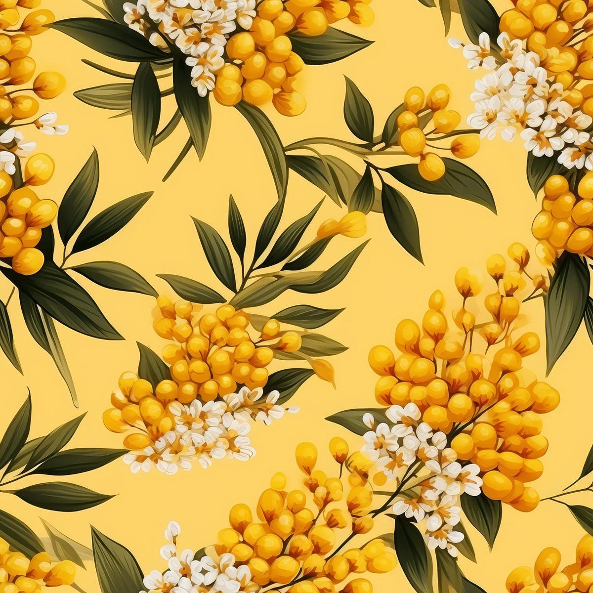 Goldenrod Flowers Pattern 9 Quilting Cotton Fabric
