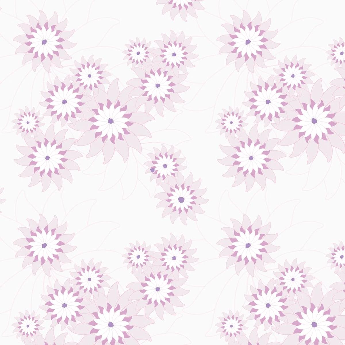 Modern Garden Flower Fabric Variation 1 - Pink