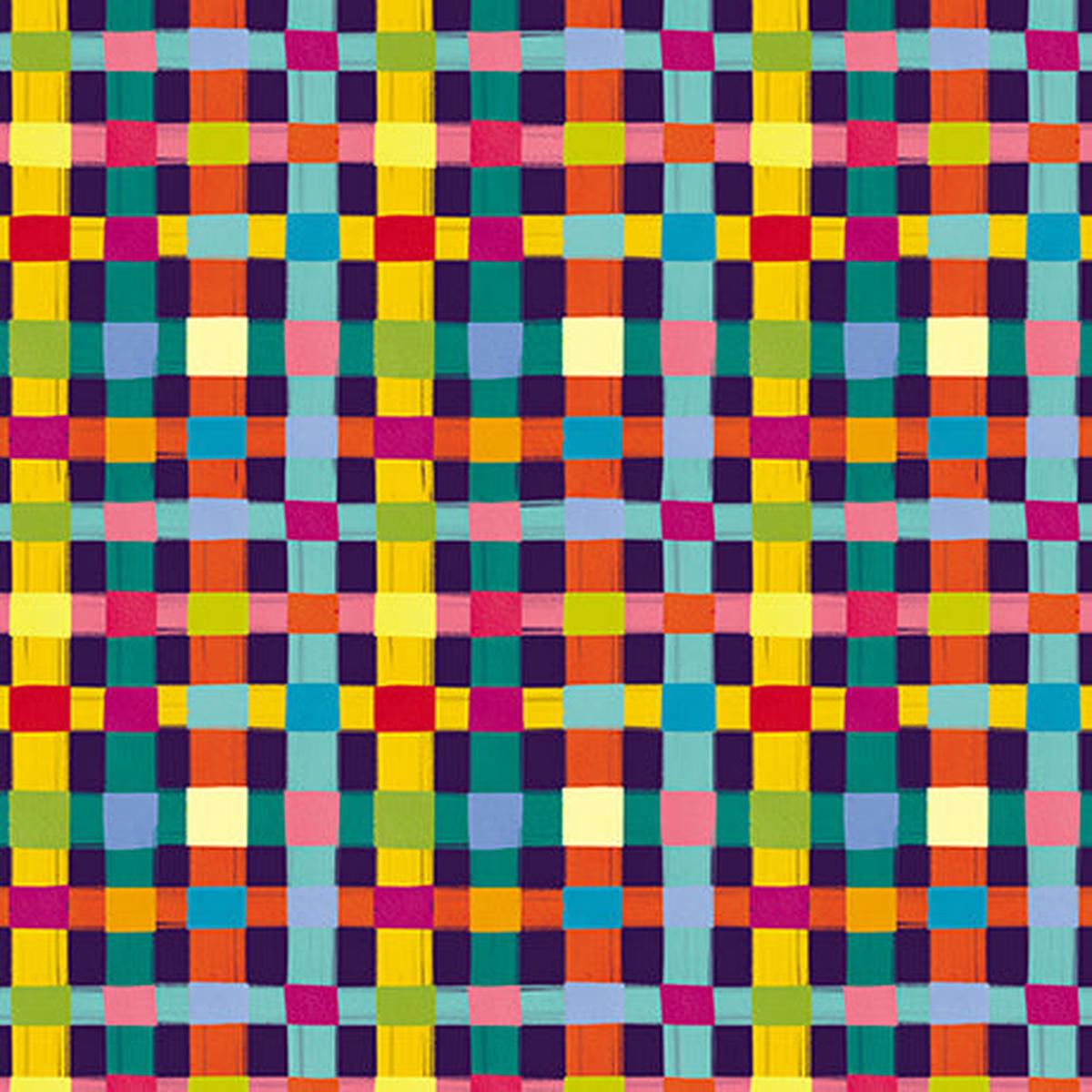 Multi Mingle Check Cotton 44"/45" Fabric Per Yard