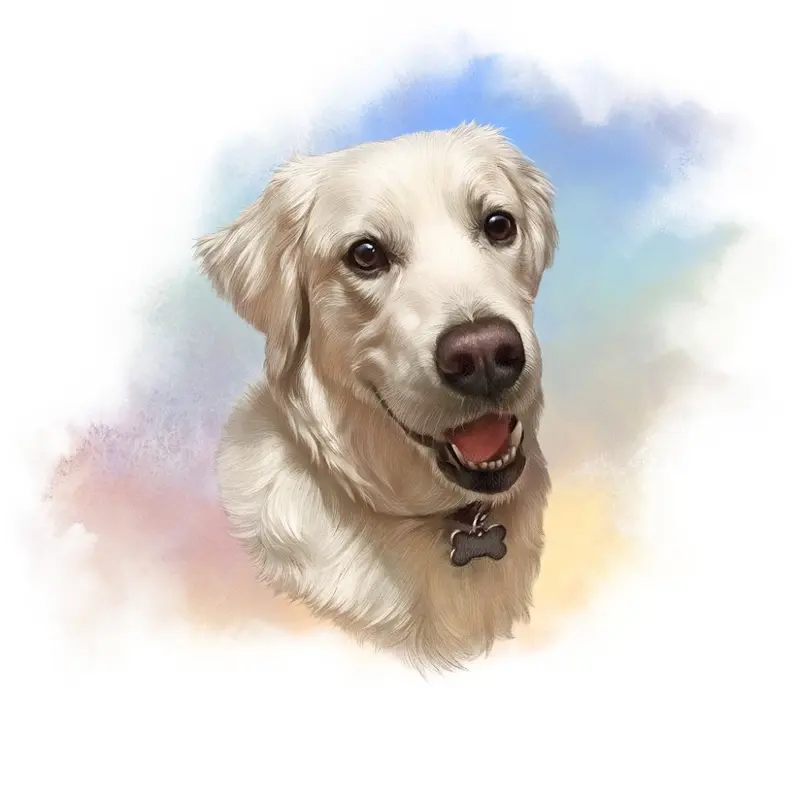 Labrador Portrait Fabric Panel - Multi