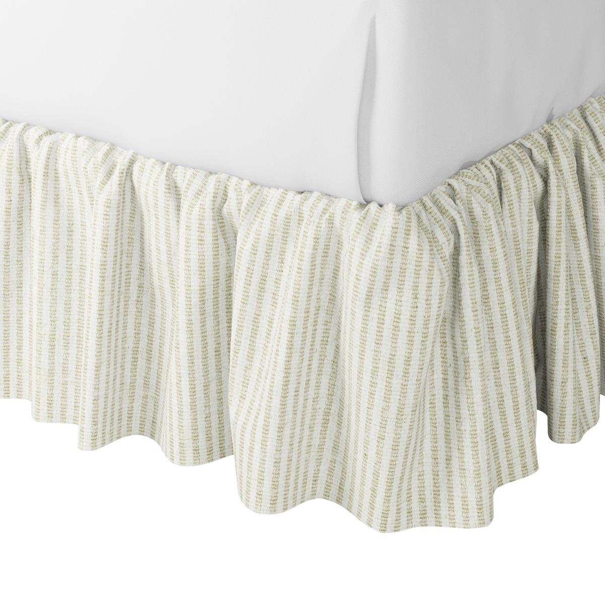 Ruffle Bedskirt in Candy Shop Stripes - Dune