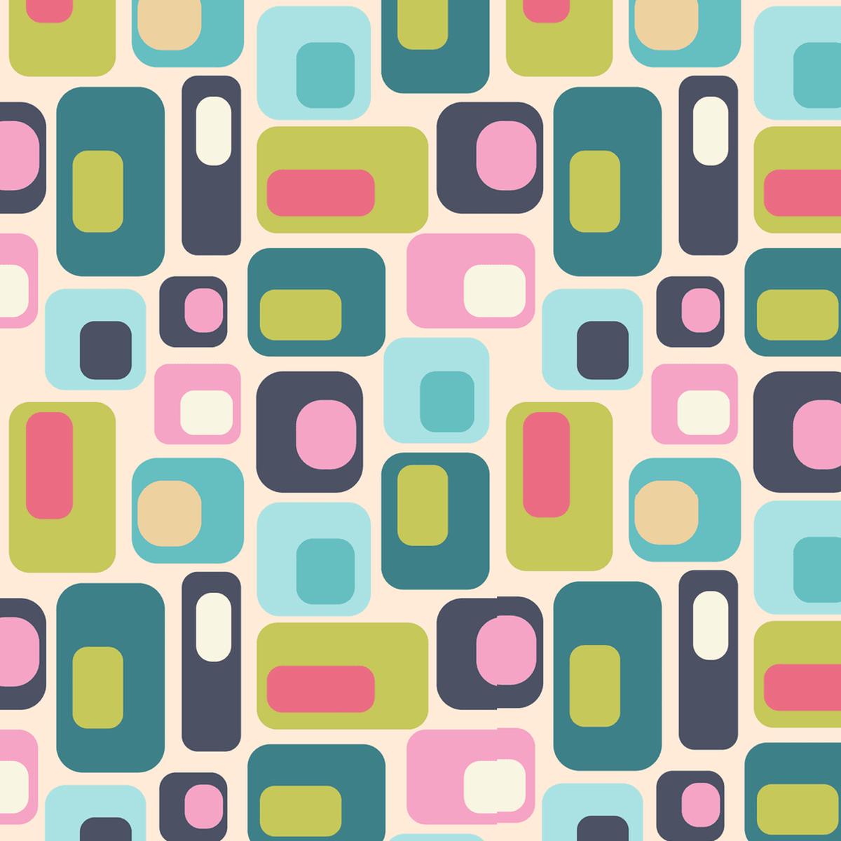 Retro Rectangle Fabric - Variation 1