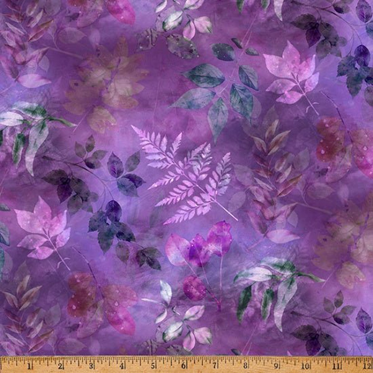 Ferns Leaves in MARSALA Dandelion Wishes by Hoffman (14 yard)