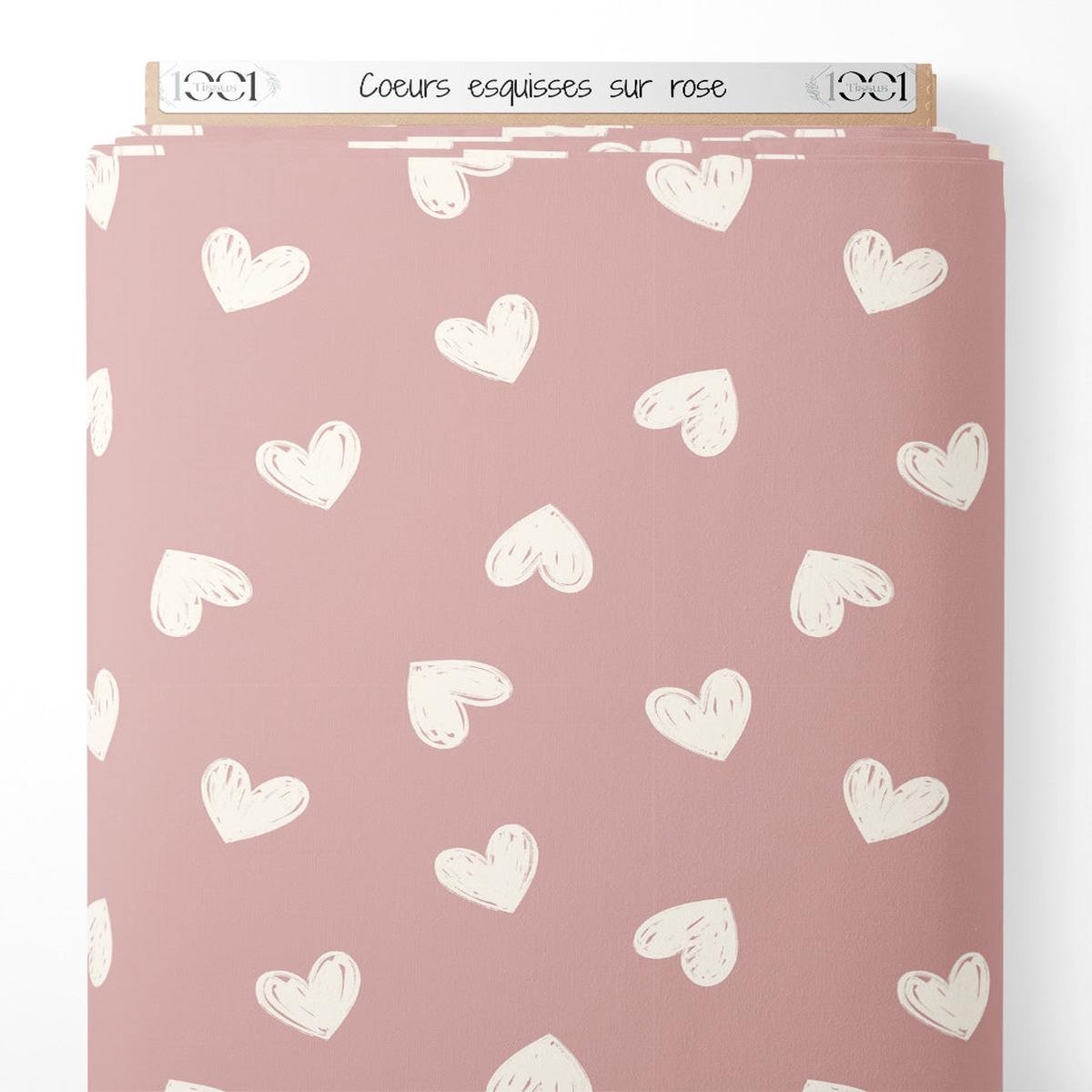 Tissu - Curs esquisss sur rose