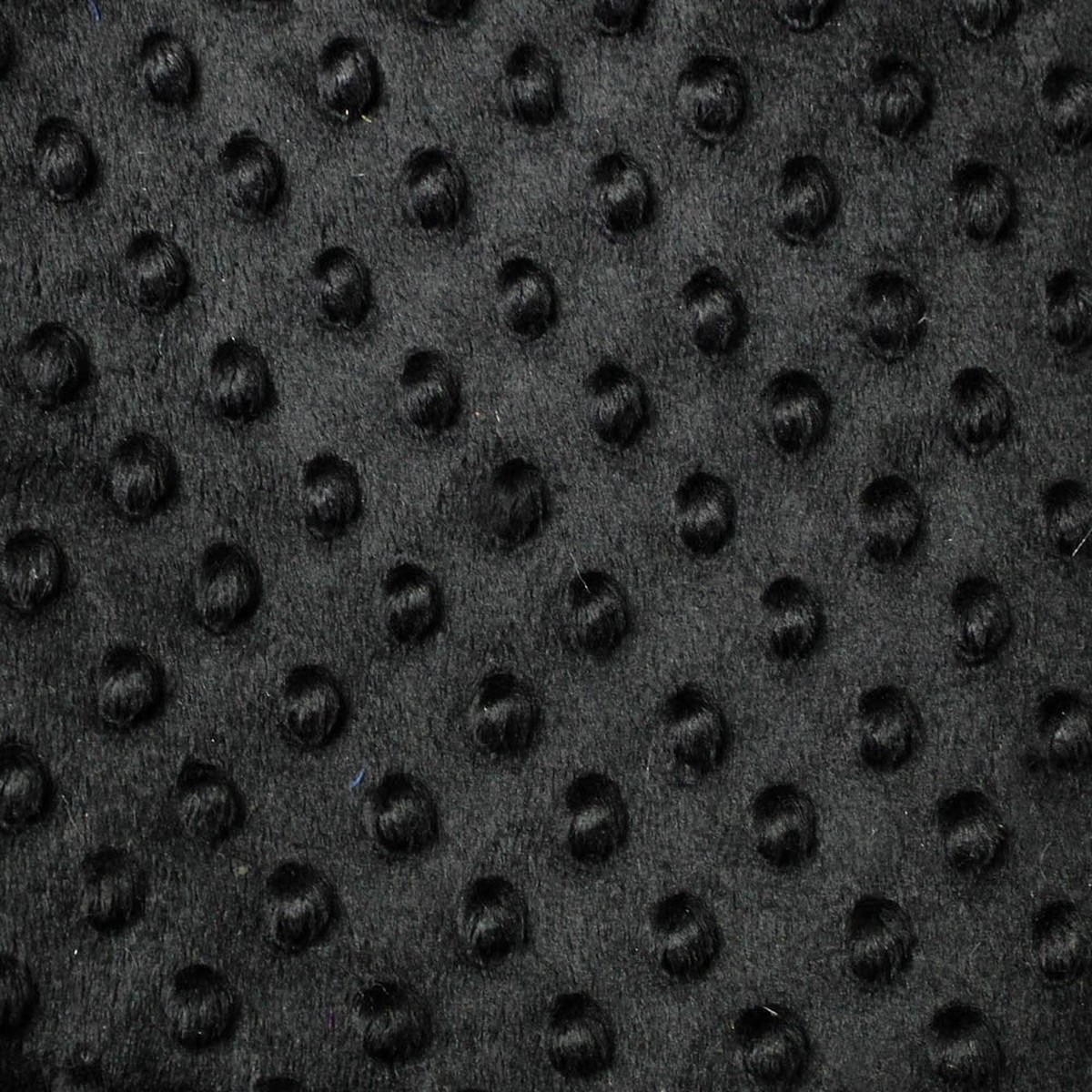 Minky Dot Fabric - 100% Polyester Snuggle Bumps | Super Soft BLACK
