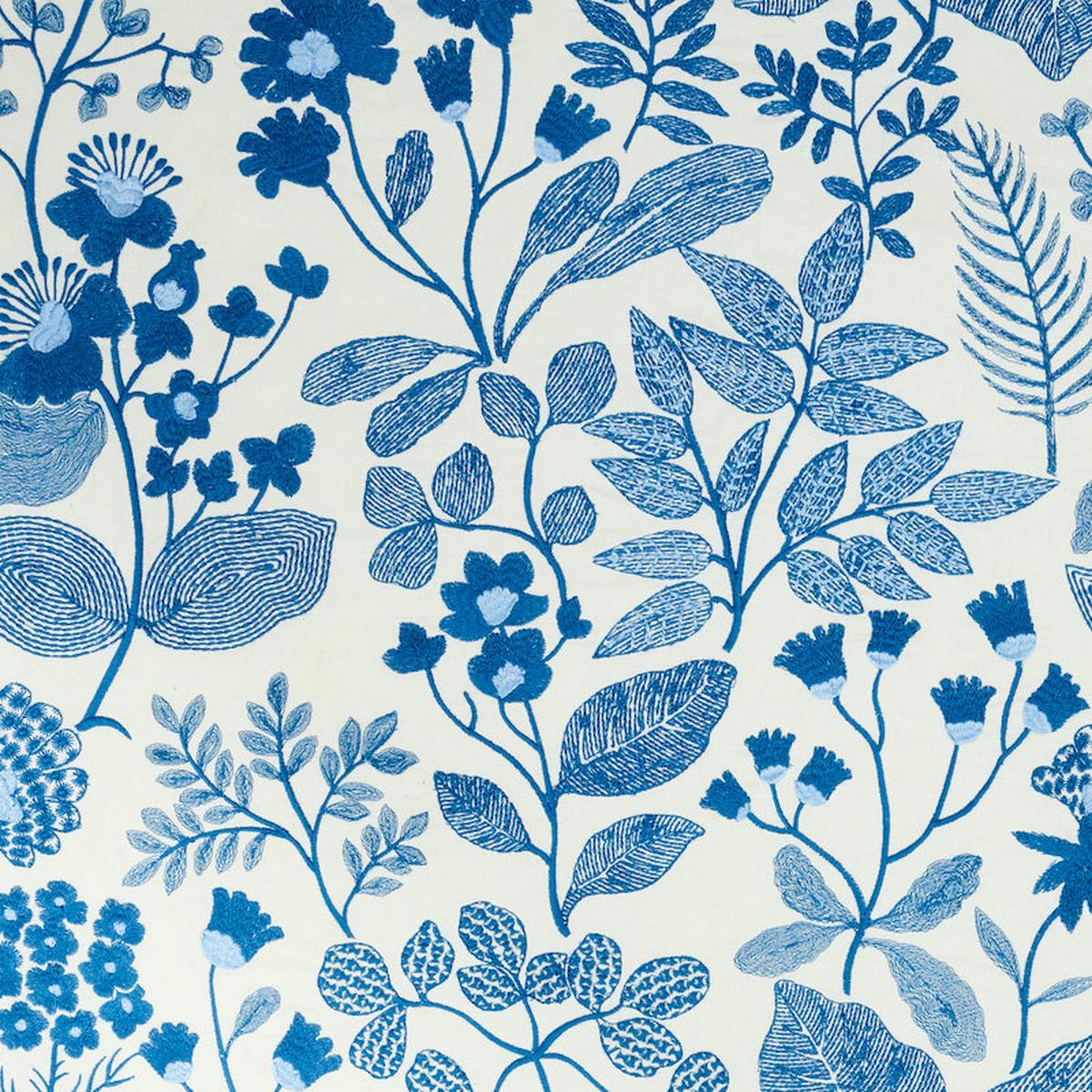 Emaline Embroidery Blue Fabric