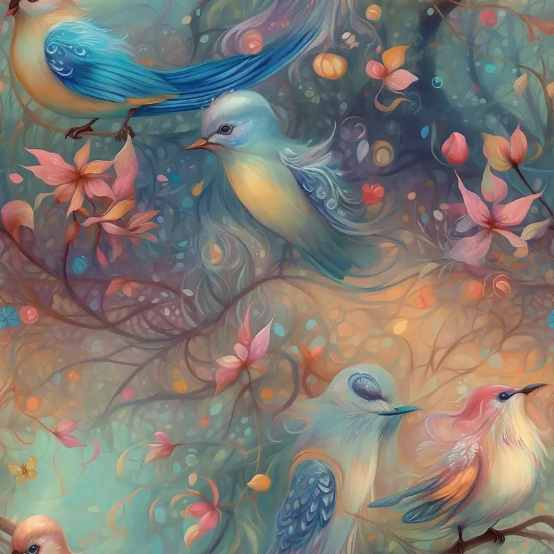 Fantasy Birdies Pattern #5 Fabric