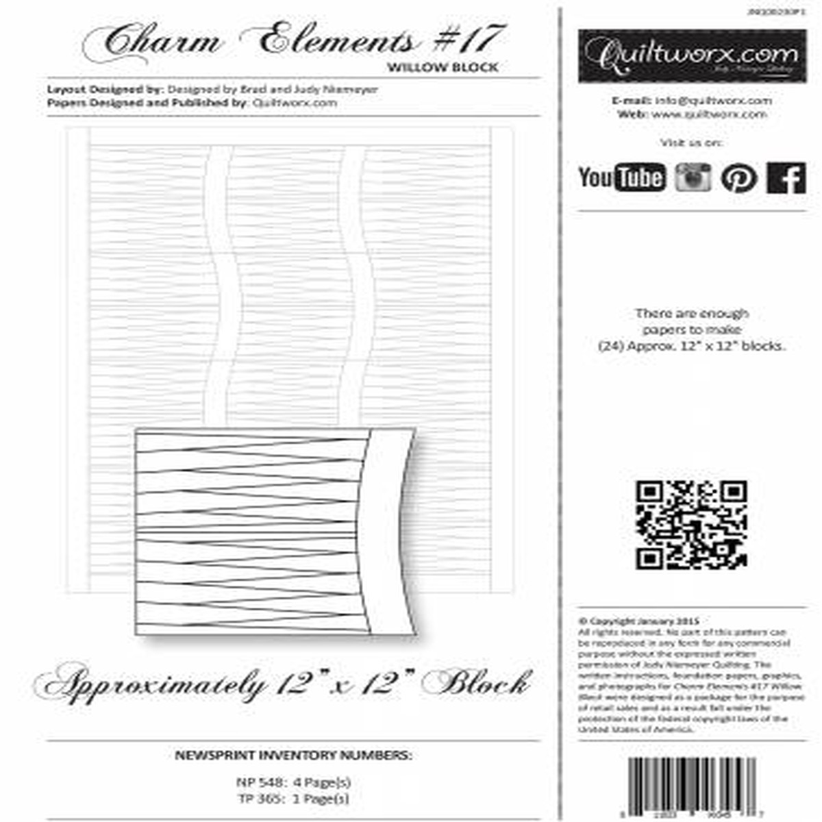 Judy Niemeyer Charm Elements #17 Willow Block