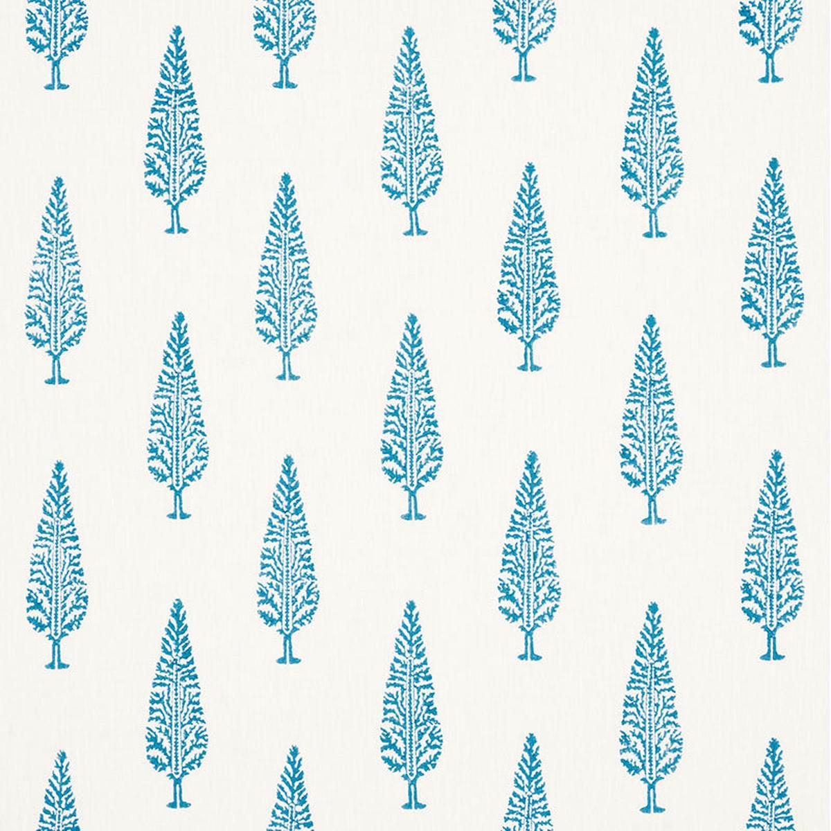 Juniper Block Print Blue Fabric