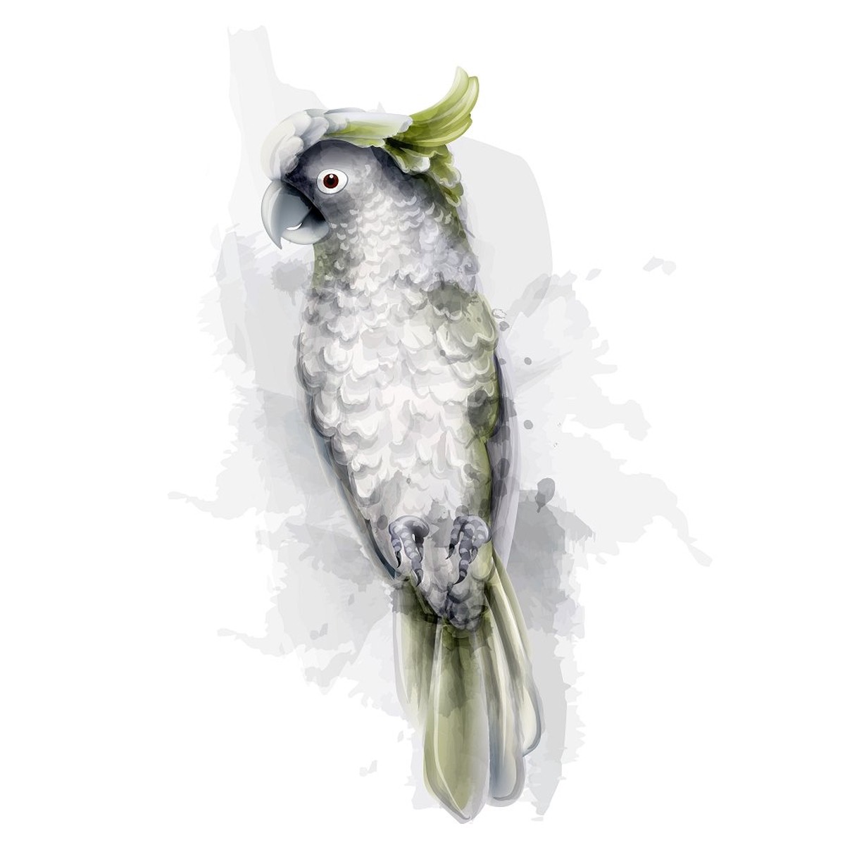 Yellow-Crested Parrot Fabric Panel