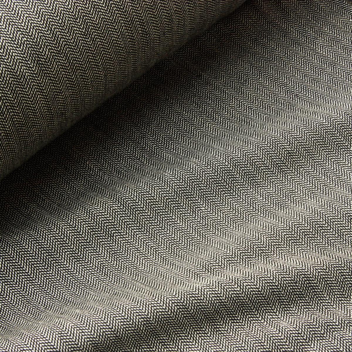 Organic Cotton Herringbone - Black