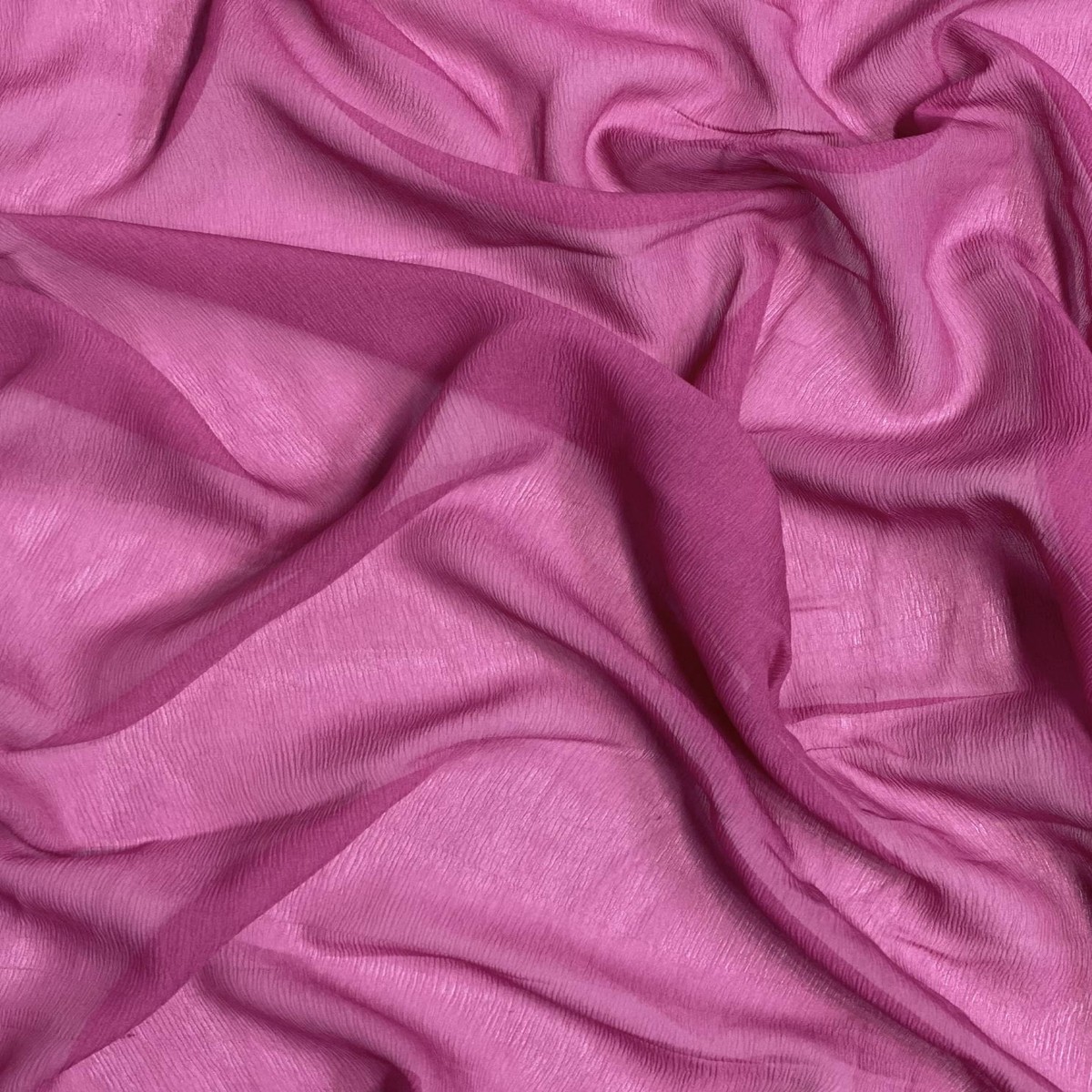 Pink Flamb Silk Heavy Crinkled Chiffon HCD-006 Fabric