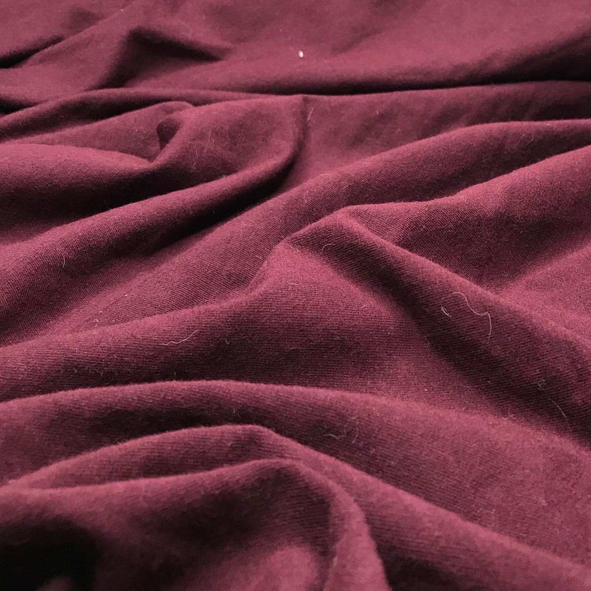 Pickled Beets - French Terry Cotton Blend Knit - Burgundy - 1.3M Bundle