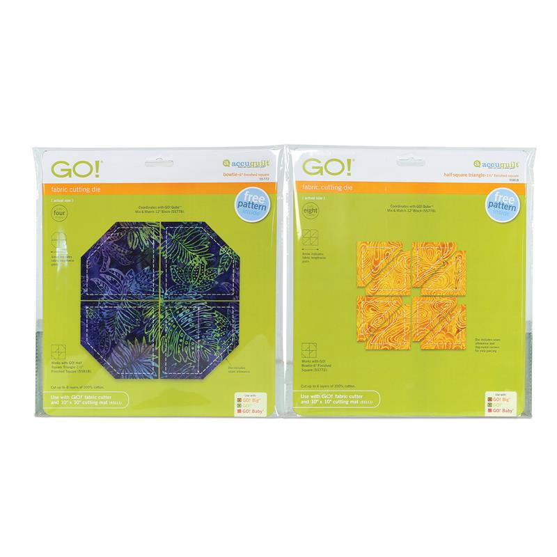 AccuQuiltGO! Bowtie Set-6" Finished (2-Die Set) 55796
