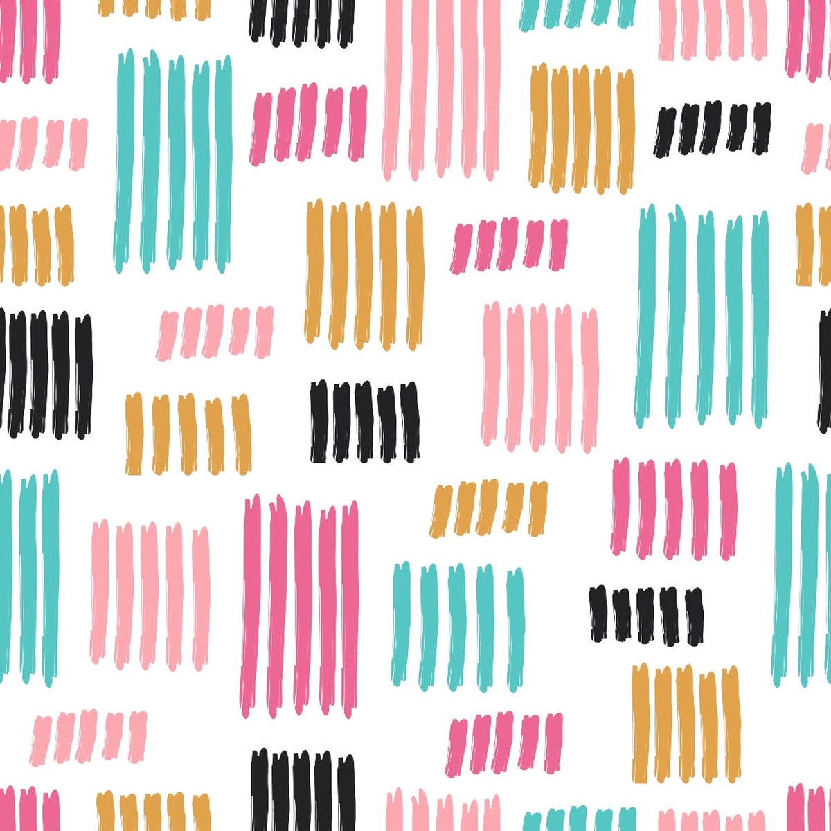 Cute Abstract Doodles Pattern 12 Quilting Cotton Fabric