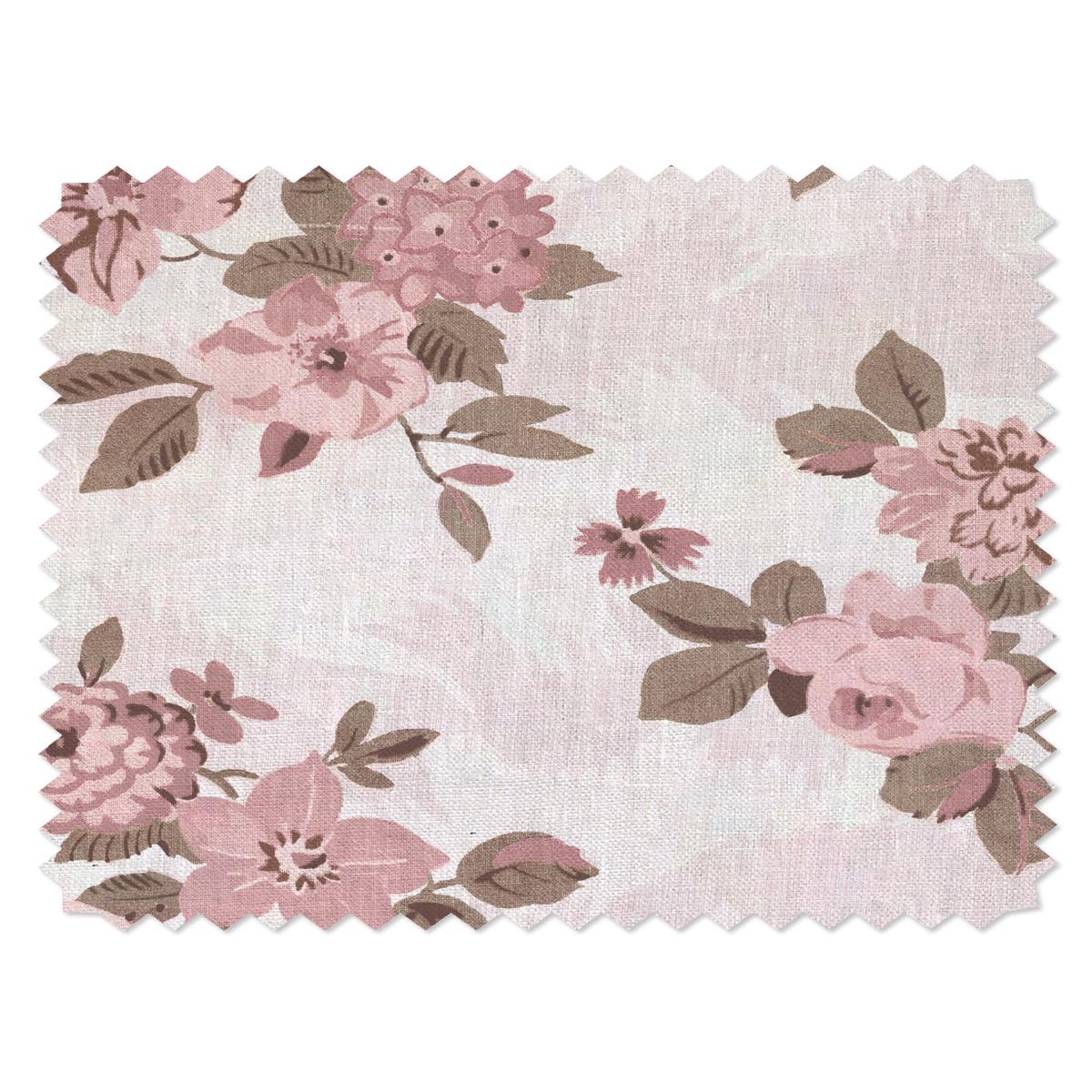 'Theodora' Linen Fabric by Nathan Turner - Pink Brown