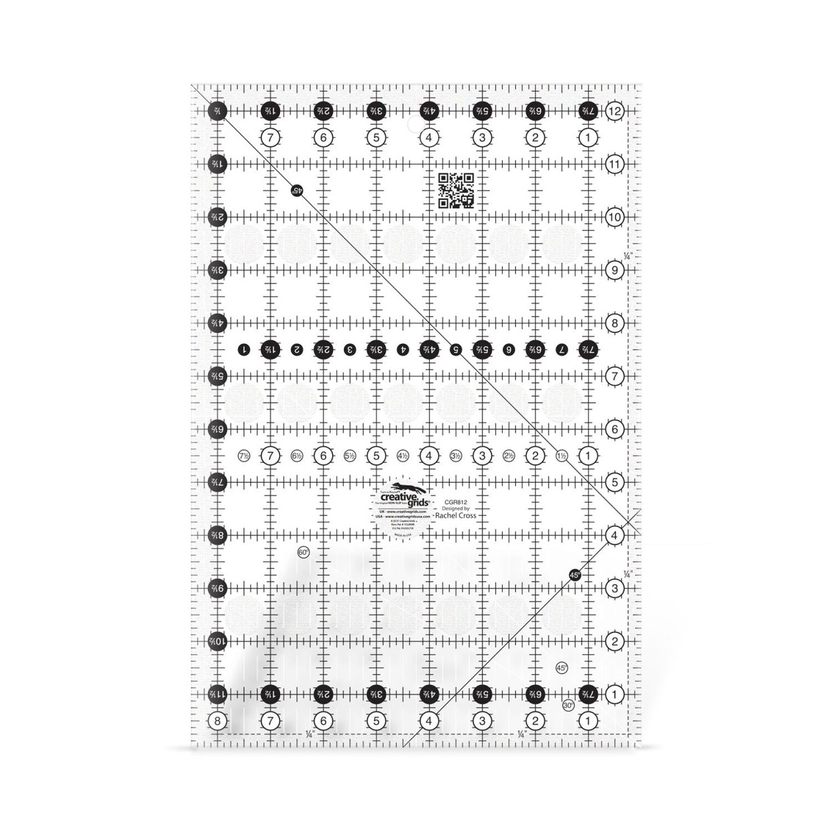 Creative Grids, 8 " x 12 " Rectangle Ruler, CGR812