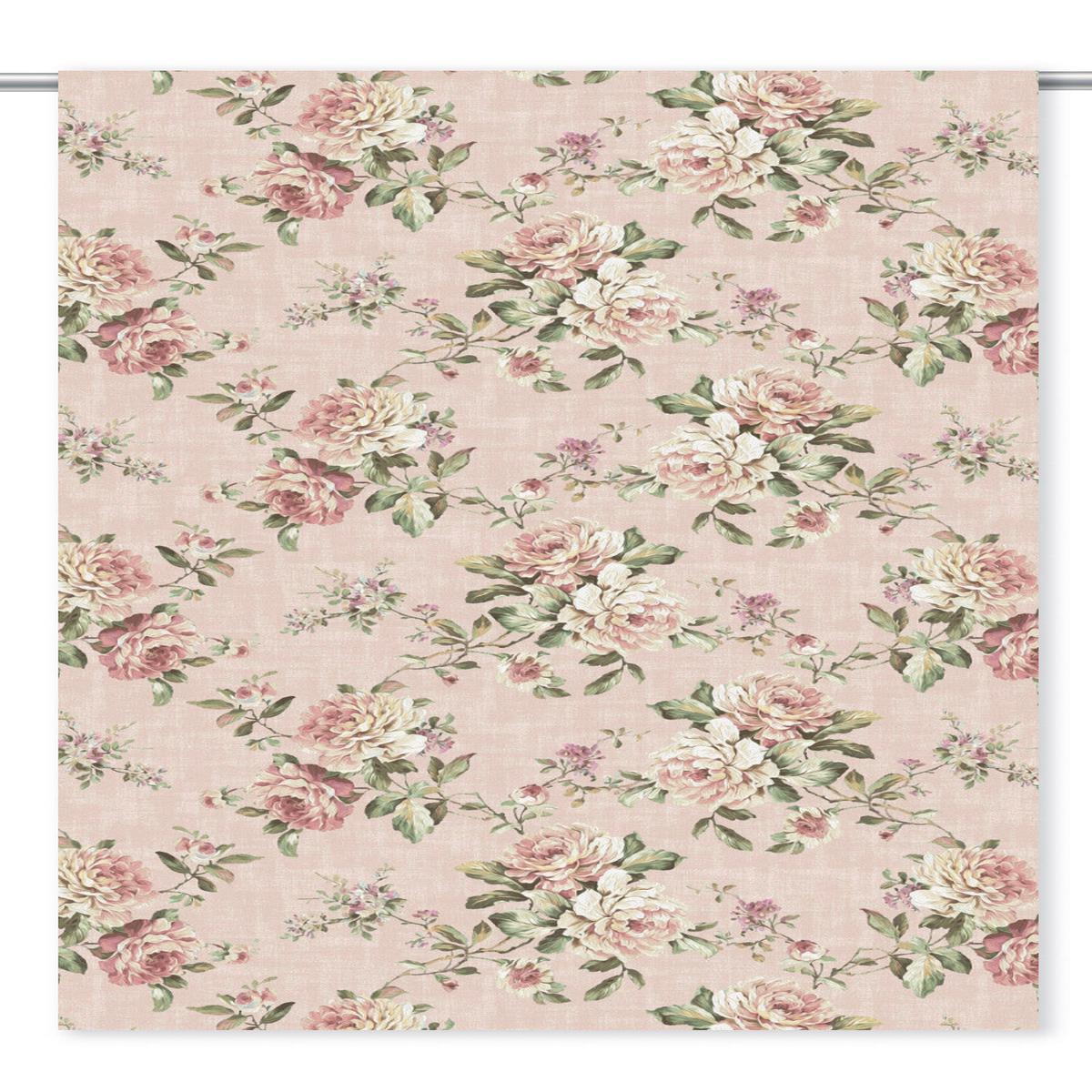 'Pocketful Promise' Fabric by the Yard (Blush Pink/ Rouge/ Pale Green)
