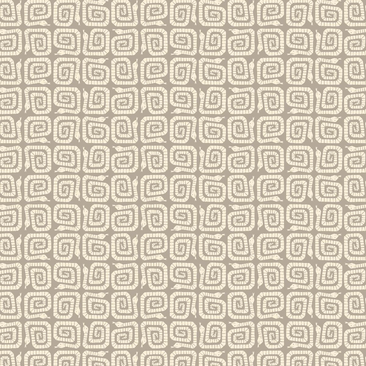 Rising Sun Quilt Fabric by Cotton+Steel - Winding Snake in Shadow Taupe - LV904-SH3