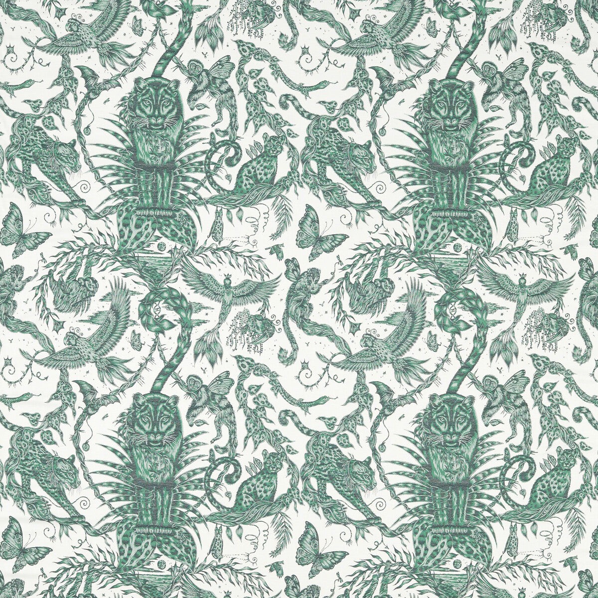 CLARKE AND CLARKE - BOSQUE DREAMS JACQUARD- SEAFOAM - Fabric by the Yard
