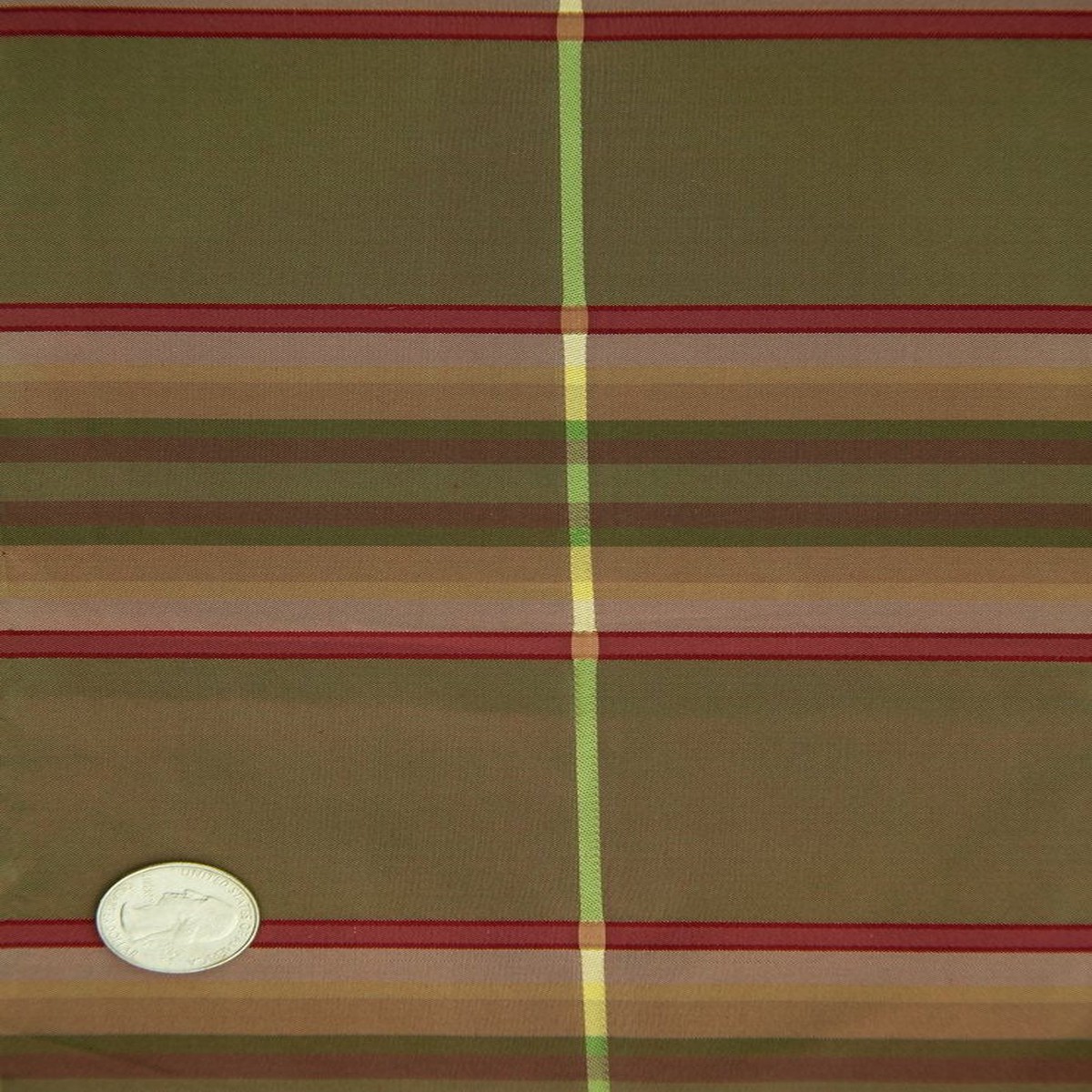 Multicolor Silk Taffeta Plaids & Stripes 054 Fabric