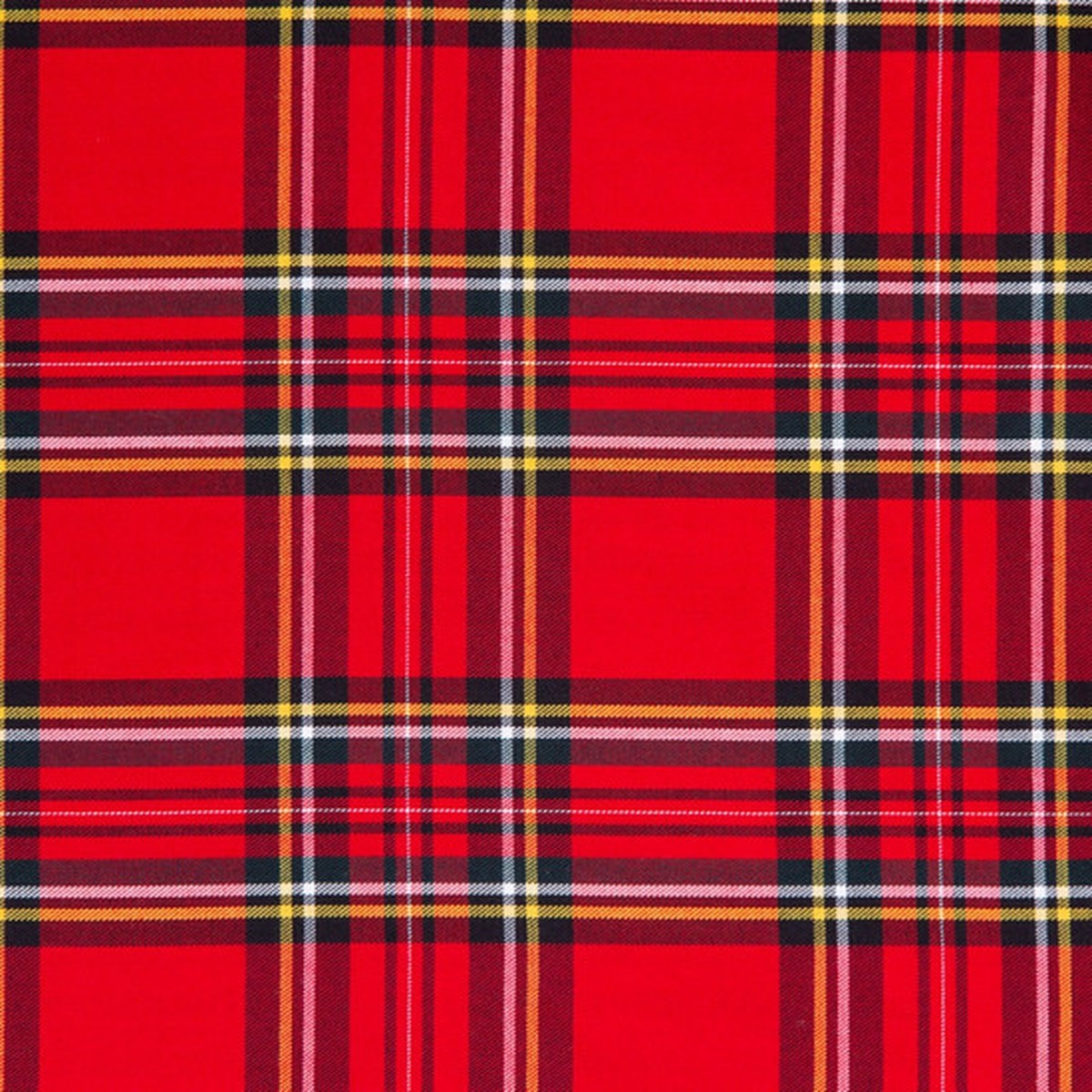 Polyviscose Check Red - Per Metre