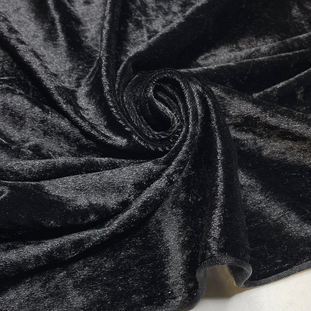 Successful Miners - Knitted Velour Poly/Spandex Knit - Black - 2.5M Bundle