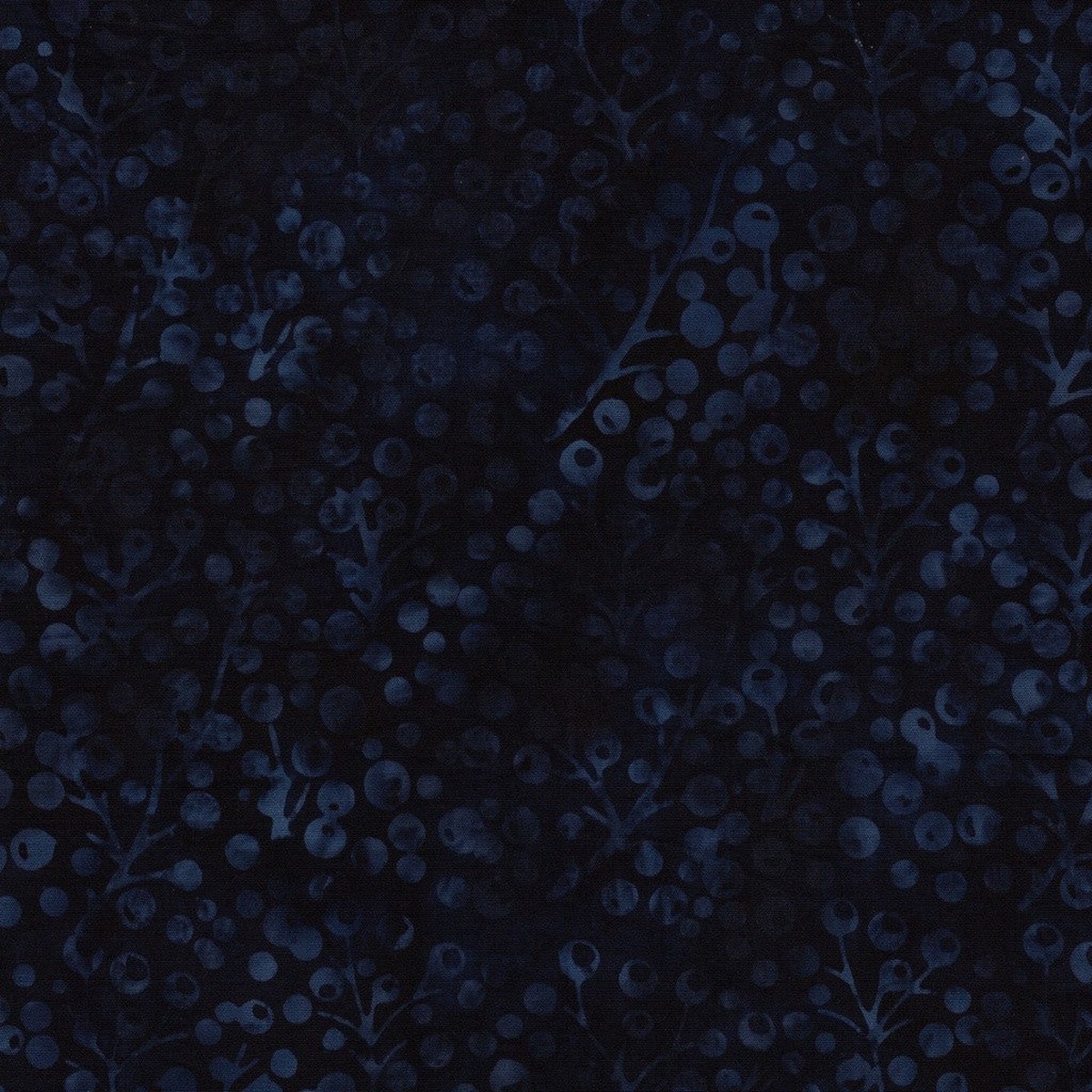 Island Batiks - Frosted Wishes - Berries Blue Midnight Blue